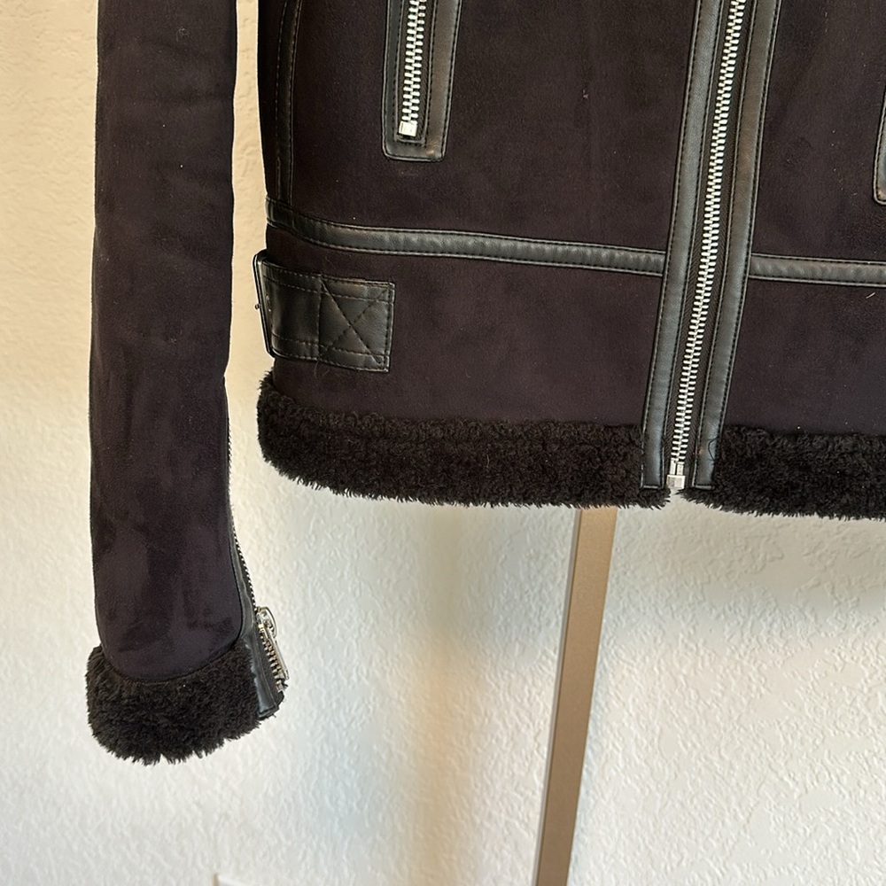 Zara Shearling/Suede Jacket - image 3